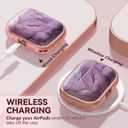 Inesore for AirPods Pro 3 Case 2025 with Lock, for Women Girly Floral Cute Case Compatible with Apple Airpods Pro 3rd Generation Cover, with Phone Stand,Keychain & Cleaner Kit-Purple Gold Marble