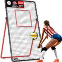Volleyball Rebounder Net 7x4 FT  5 Angle Adjustable Volleyball Training Equipment - Durable 45 PLY Bounce Back Net  Practice Net  Includes Ball, Pump & Carry Bag - Gift-Ready Set