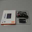 1Mii Bluetooth 5.3 Transmitter Receiver for TV to Wireless Headphones, Dual Link aptX Adaptive/Low Latency/HD Audio, Aux Bluetooth Audio Receiver Adapter for Home Stereo, Airplane, Boat, Gym (Black)