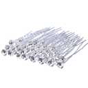 40 Pcs Bridal Wedding Hair Pins, U Shaped Rhinestone Hair Clips, Crystal Silver Wedding Hair Jewellery Hair Styling Accessories, Diamante Hair Clips for Women Girls Bridesmaids Prom()