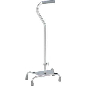 Carex Quad Cane with Large Base - Quad Walking Cane with Offset Cane Handle and Adjustable Height - 4 Tip Cane for Stability