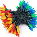 AWQ 200LED 66 FT C6 Christmas String Lights Plug in Fairy Twinkle String Lights 8 Modes Timer Function Waterproof Extendable for Indoor Outdoor Wedding Party Christmas Decoration (200, Multicolor)