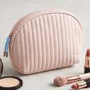 3 x Quilted cosmetic bag, pink