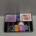 Poker Chip Travel Set, 100PCS 5 Color Professional Poker Chips in Cardboard Gift Box, 11.5 Gram Clay Composite Casino Poker Chips for Casino Card Games Texas Holdem Blackjack