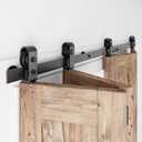 72 inch Bi fold Sliding Door Hardware Kit for Four 17" Biford Closet Barn Doors, Top-Mount, Space Saving and Easy to Assembly (Track Only, No Door) (72'' for 4 doors)