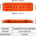 X-BULL New Recovery Traction Tracks Sand Mud Snow Track Tire Ladder 4WD (Orange, 3gen), Bag+hardware+tracks