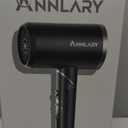 ANNLARY Foldable Hair Dryer with Diffuser for Curly Hair, Powerful 1800W Blow Dryer for Women & Men, Fast-Drying Hair Dryer with Nozzle Comb for Home, Salon, Travel (Black)