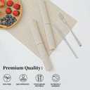 Leetaltree Beige Placemats Set of 4 - Heat Resistant Non-Slip Place mats for Dining Table, Washable Durable PVC Vinyl Woven Table Mats, Beige, 4