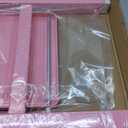 3 Step Ladder, Foldable Step Stool with Widened Pedal, Pink