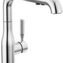 Delta Almari Chrome Kitchen Faucet with Pull-Out Sprayer, Modern Single Hole Kitchen Sink Faucet, Single Handle, Chrome 16943-DST