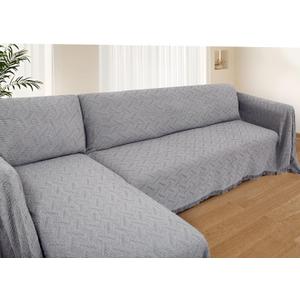 HOMERILLA Sectional Couch Covers for Sectional Sofa L Shaped Sofa Cover Blanket 2 Pieces L Shape Furniture Protector for Pets Dogs (Light Grey, XXX-Large)
