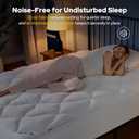 BEDLORE Waterproof Queen Mattress Pad, Quilted Fitted Mattress Topper with Deep Pocket 6"-18", Breathable & Noiseless Mattress Protector Bed Cover Padded, Machine Washable