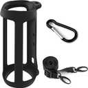 Silicone Case Compatible for FLIP 5 Portable Bluetooth Speaker, Gel Soft Skin Cover, Rubber Case, Travel Carry Pouch with Strap Not for Flip 6 (Speaker not Included (Black)