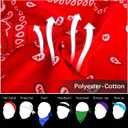 AURUZA 12-44pcs Bandanas for Men Women Paisley Large Bandana Black Red White Head Wrap Headbands Cowboy Handkerchief