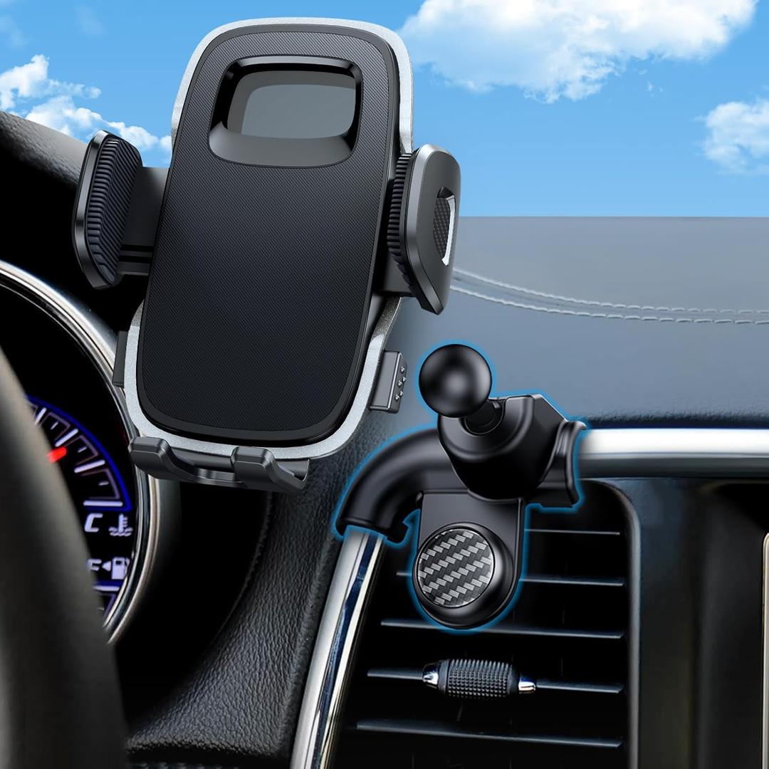 ELOHEI Phone Mount for Jeep Grand Cherokee with Custom Base, Car Phone Holder for Grand Cherokee 2016 2017 2018 2019 2020 2021 Car Accessories (HE05)