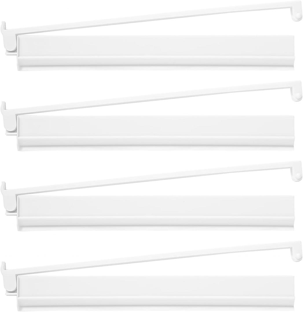Mahjong Racks with Pushers Acrylic 4PCS Set 18.5in American Majiang Tile Racks Mahjong Accessories and Gifts (White)
