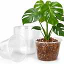 2 Gallon Clear Nursery Pots 15 Pack, 8 Inch Large Plastic Plant Pots with Drainage Holes, Transparent Planters for Root Monitoring, Seedlings, Vegetables, Flower, Indoor Outdoor