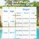 Babygoal Baby & Toddler Boy and Girl Swim Diapers, Reusable Adjustable Washable One Size Fits 6M-3T Gifts and Swimming Lessons 3 Pack 3ZSD07