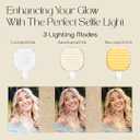 Larsa Pippen - LARSA Light - LED Selfie-Light with Clip & Glass Mirror - Rechargeable for Phone or Camera - 142 LEDs-Adjustable Brightness - Ideal for Makeup, TikTok, Content Creators