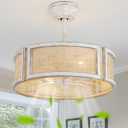 20" Boho Ceiling Fans with Lights, Rattan Fandelier Ceiling Fan with Light Remote Control with Caged 6 Speeds for Bedroom, Nursery, Living Room