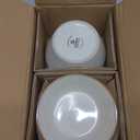 Famiware Saturn Stoneware Dinnerware Sets for 8 (24 Pieces), Ceramic Plates and Bowls Dish Sets with Hand-Painted Trim - Chip & Scratch Resistant, Microwave & Dishwasher Safe Tableware, Vanilla White