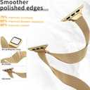 MARGE PLUS Slim Milanese Loop Compatible with Apple Watch Band for women 41mm 40mm 38mm 42mm 46mm 45mm 44mm, Stainless Steel Magnetic Mesh Strap work on iWatch Bands Series 11 10 9 8 7 6 5 4 3 & SE 3 2 1
