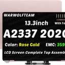 LCD Screen Display Full Top Assembly Compatible with MacBook Air 13" M1 2020 A2337 EMC 3598 MGN63 MGN93 MGND3 MGN73 MGNA3 MGNE3 2560 x 1600 661-16807 661-16806 661-16808(Rose Gold)