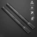 Ravinte 20 Inch Soft Close Drawer Slides 2 Pairs 4 Pack Black Full Extension Ball Bearing Drawer Glide Side Mount