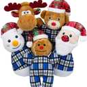 Christmas Dog Squeaky Toy- Plush Dog Toys for Small, Medium Dogs with Squeakers- Interactive Puppy Toys- Cute Soft Stuffed Dessert 5 Sets
