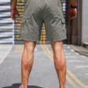 JMIERR Mens Casual Cargo Shorts - Cotton Drawstring Stretch Summer Beach Shorts Twill Chino Short with 6 Pockets (XX-Large, 01 Grey)