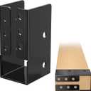 Concealed Joist Hanger , Outdoor Concealed-Flange Joist Bracket with Screws, Q235B Steel Powder Coated Concealed Mount Light Joist Hangers for Beam, Swing, Handrail, Fence (4PCS, 2X4)