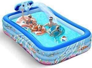 Large 5.6 ft (2.5 m) Fountain Pool, Family Pool, Large Capacity, Foldable