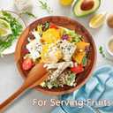 AIDEA Acacia Wood Serving Bowl for Fruits or Salads, 11" Diameter x 4.5" Height, Wooden Single Salad Bowl