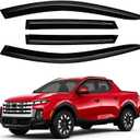 Canvcle Santa Cruz Rain Guards - Window Visors for Hyundai Santa Cruz 2022-2025 2026, Outside-Mount Tape-On Side Window Wind Deflectors for Santa Cruz Accessories, Vent Visors Shades Rainproof 4PCS