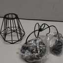 LTBLIGHT 2-Pack Industrial Pendant Light Fixtures, Black Hanging Ceiling Light with Adjustable Height Cord, Modern Pendant Lamps for Kitchen Hallway Bedroom Corridor, E26 Base(Bulbs Not Included)