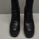 DREAM PAIRS Women's Platform Gogo Ankle Boots High Chunky Heels Square Toe Comfort Party Dress Booties Shoes for Women 8.5