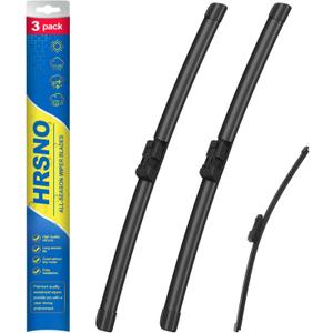 HRSNO 26"+18" Windshield Wipers With 11" Rear Wiper Blade Sets Automotive Replacement for 2015-2022 VW Golf R/2015-2021 VW Golf Wiper Blades For My Car (Pack of 3)
