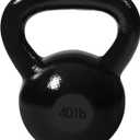 JFIT Kettlebell Weights Cast Iron, 40 LB Black