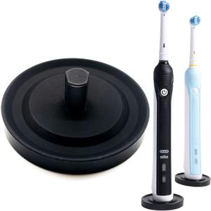 Black Oral-B Compatible Electric Toothbrush Holder for Bathroom, Aluminum Oral B Toothbrush Holder with Hygienic Drip Capture Stops Toppling with Metal Toothbrush Stand