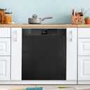 QUGRL Black Dishwasher Magnet Cover Front Door Decorative Refrigerator Covers Magnetic Sheet Sticker Wash Machine Fridge Panel Decal for Kitchen Appliance 23x26 in (Pattern20)