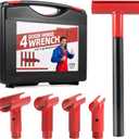 4 in 1 Door Hinge Adjustment Tool, 2025 Upgraded Hinge Gap Adjusting Wrench Set for Residential & Commercial Heavy Doors, Quick & User-Friendly Fix for Round Bolt Hinged Doors