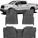 Floor Mats for Toyota Tundra Double Cab/CrewMax Cab 2007 2008 2009 2010 2011, Custom Fit Floor Liners for Tundra All Weather Anti-Slip Car Liner Accessories 1st and 2nd Row Full Set Car Mats