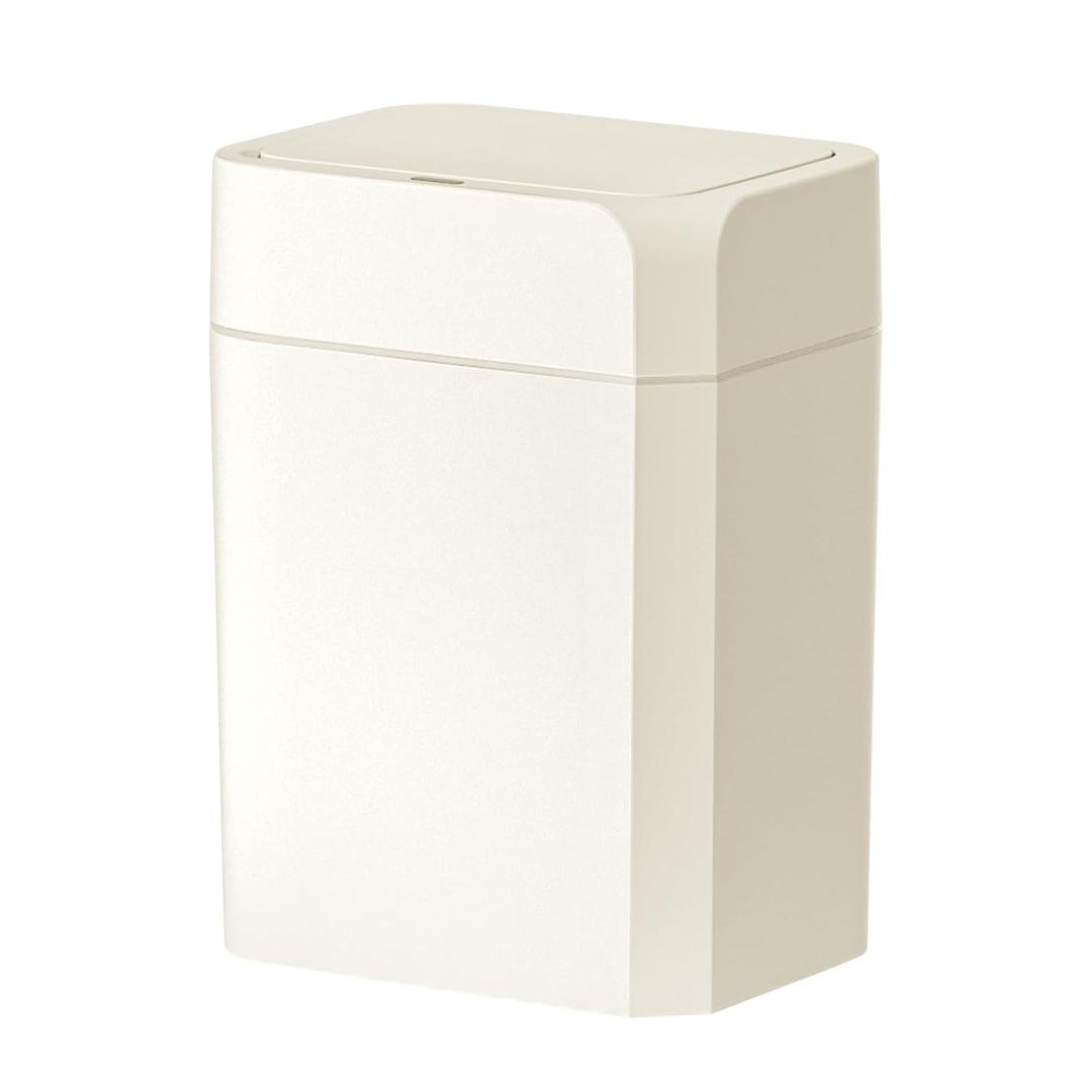 ELPHECO Bathroom Trash Can with Lid 3.5 Gallon Motion Sensor Slim Garbage Can Waterproof Smart Small Trash Bin for Bathroom, Kitchen, Office, Bedroom, Living Room, Toilet (Cream Beige)