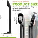 AMI PARTS 5304506471 Refrigerator Door Handle Set (Black) Replaces 242059503 242059506 5304486361 5304504509 5304504510 5304510039 5304510041 4390912 AP6036332 PS11731976 EAP11731976(2 Pack)