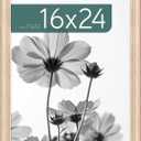 MCS Studio Gallery Classic 16x24 Poster Frame Natural Woodgrain Engineered Wood, Vertical & Horizontal Wall Hanging Large Picture Frame for Photos, Posters & Art Prints (1-Pack)