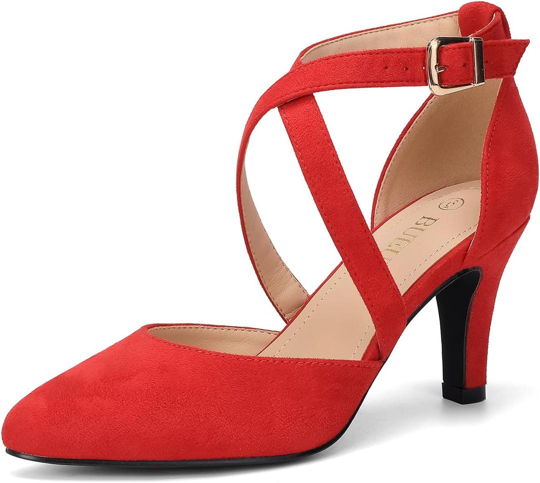 Women's 3In Closed Toe Heel Pumps Dress Shoes for Women (8)
