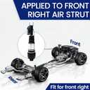 Front Right Air Strut Suspension Shock Absorber, Compatible with Benz CLS350 CLS500 CLS550 E280 E320 E350 E500 E550, 2113205413 211320541380 211320541389 2113206213