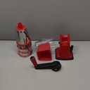 Geedel Rotary Cheese Grater - Upgraded Vegetable Shredder with 4 Interchangeable Blades, Easy to Clean Cheese Shredder with Handle, Kitchen Grater Nuts Grinder for Cutting Cheese, Vegetable, Nuts