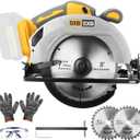 Circular Saw for De-Walt 20V Max Battery, 7-Inch Brushless Cordless Circular Saw, 8000 RPM, 0-45 Bevel, Power Tool for Wood PVC Cutting (Battery Not Included)