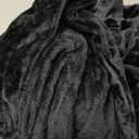 PAVILIA Womens Robe Fleece Plush Soft, Fluffy Fuzzy Cozy Warm Bathrobe, Shower Spa House Long Robe for Women (2X-3X, Black)